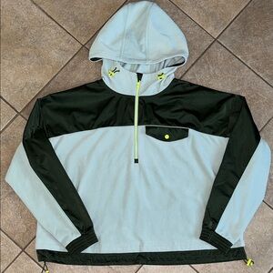 Athleta Zion Microfleece 1/2 Zip Pullover Hoodie green/ mint size Medium